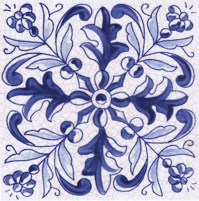 HP538 Hand Painted Tile Mizner Tile Studio