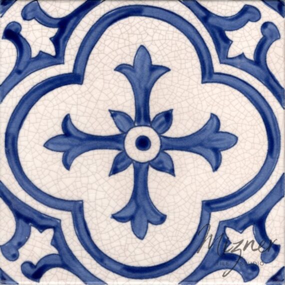 HP-543 | Hand Painted Tile - Mizner Tile Studio