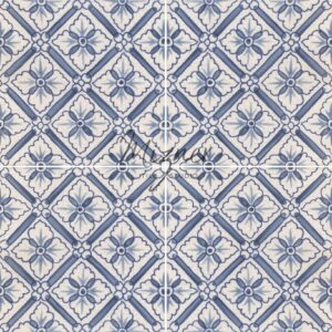 Hand Painted Tile 4-Tile Pattern - Style HP-544 from Mizner Tile Studio